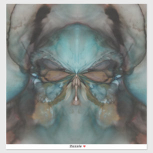 Abstract Design Scary Viking Mask Sticker