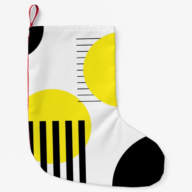 Abstract design small christmas stocking (Front)