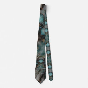 Abstract Design Spooky Viking Native American Mask Tie