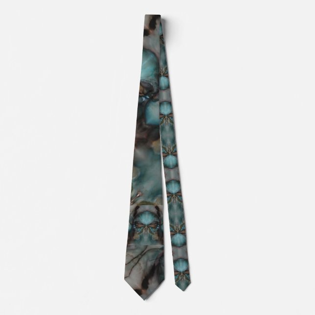 Abstract Design Spooky Viking Native American Mask Tie (Front)