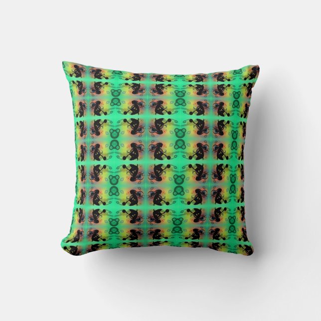 Abstract design throw pillow. cushion (Front)