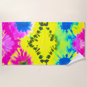 ABSTRACT DESIGN TIE-DYE  BEACH TOWEL