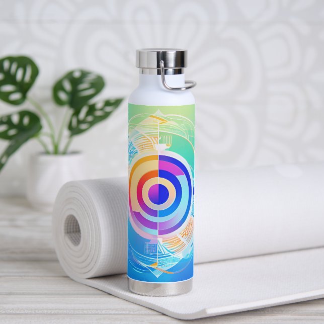 Abstract Design Water Bottle (Yoga)