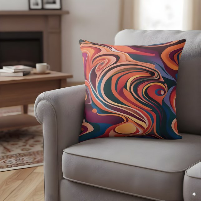 Abstract design with bohemian colours cushion (Creator Uploaded)