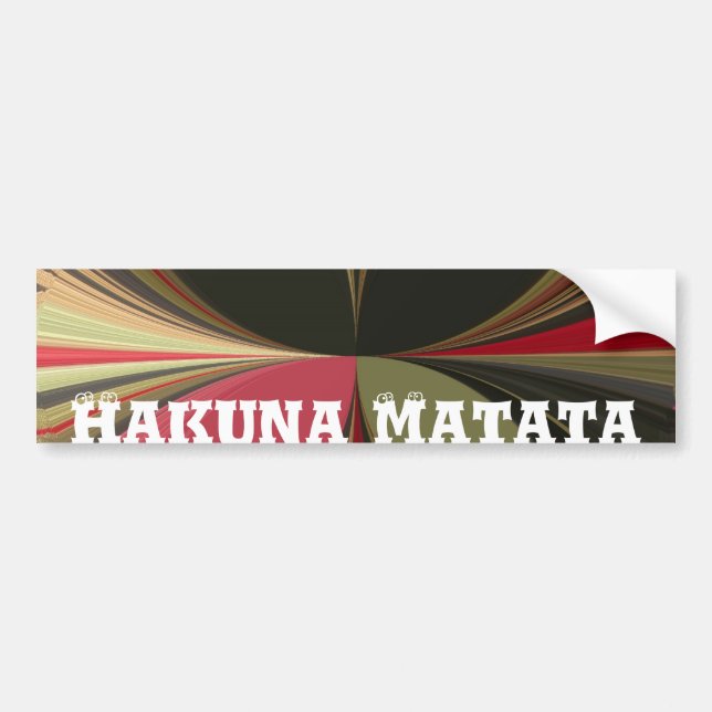 Abstract Design with Flowing Lines Art Print Bumper Sticker (Front)