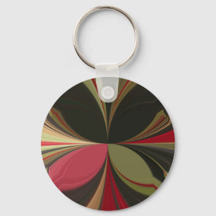 Abstract Design with Flowing Lines Art Print Key Ring