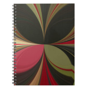 Abstract Design with Flowing Lines Art Print Notebook