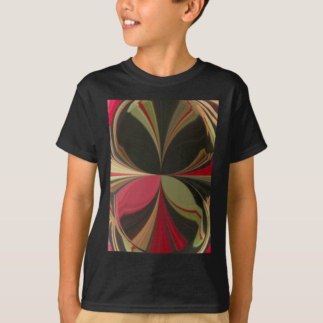 Abstract Design with Flowing Lines Art Print T-Shirt (Front)