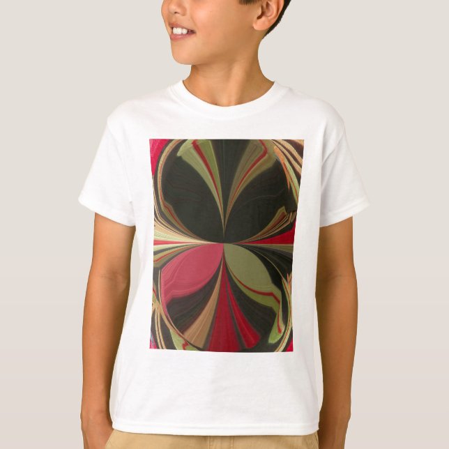 Abstract Design with Flowing Lines Art Print T-Shirt (Front)