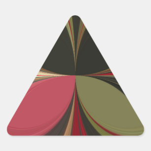 Abstract Design with Flowing Lines Art Print Triangle Sticker