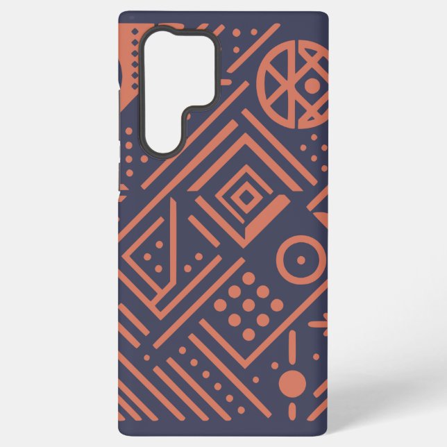 Abstract design with geometric shapes samsung galaxy s22 ultra case (Back)