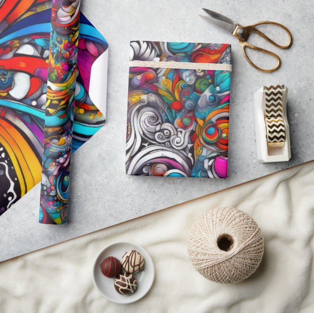 Abstract Design Wrapping Paper (Crafts)