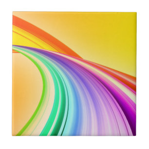 Abstract Design Yellow Orange Background Banner Ceramic Tile