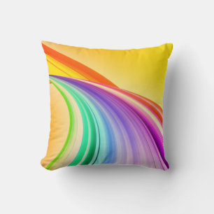 Abstract Design Yellow Orange Background Banner Cushion