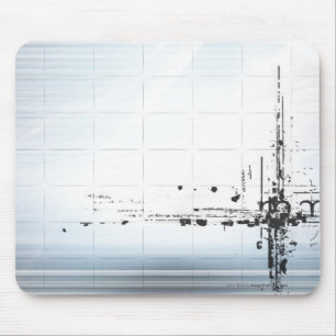 Abstract designs on grid mouse pad