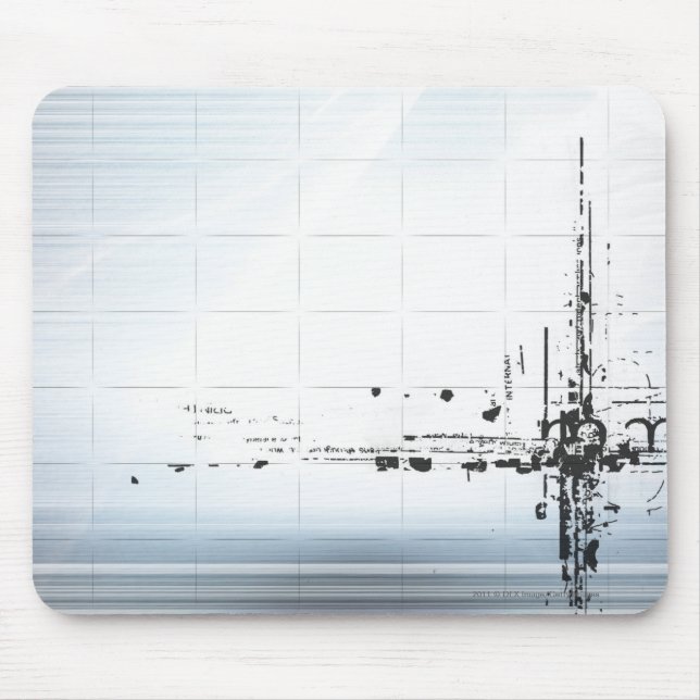 Abstract designs on grid mouse pad (Front)