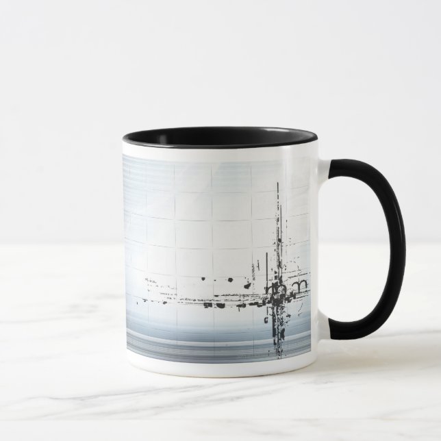 Abstract designs on grid mug (Right)
