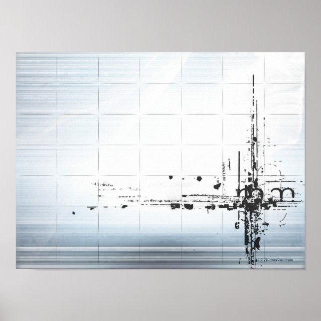 Abstract designs on grid poster (Front)