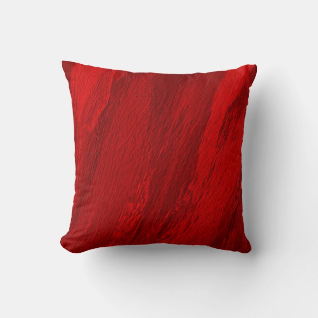 Abstract diagonal shades of red design cushion (Front)