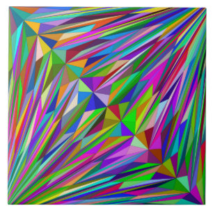Abstract Diamond Ceramic Tile