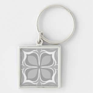 Abstract diamond geometrical key ring