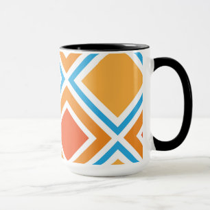 Abstract diamond geometrical mug