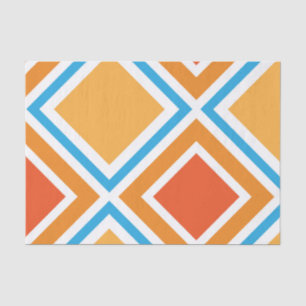 Abstract diamond geometrical tissue paper
