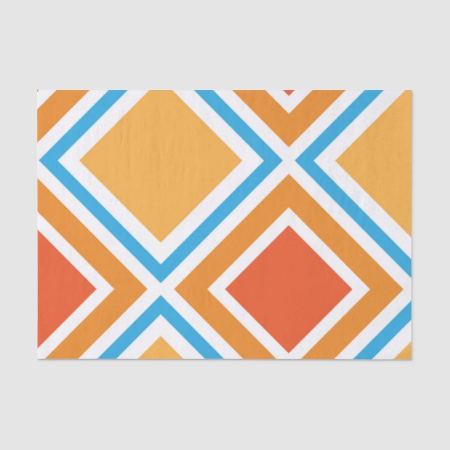 Abstract diamond geometrical tissue paper (Front)