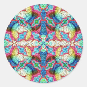 Abstract Digital Art 3 Classic Round Sticker