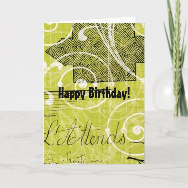 Abstract Digital Art, Birthday Card (Front)