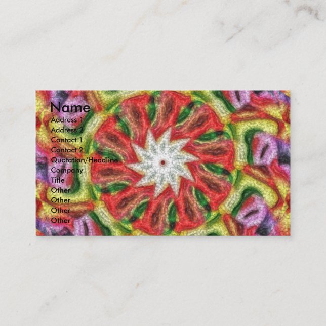 Abstract Digital Art Business Card (Front)