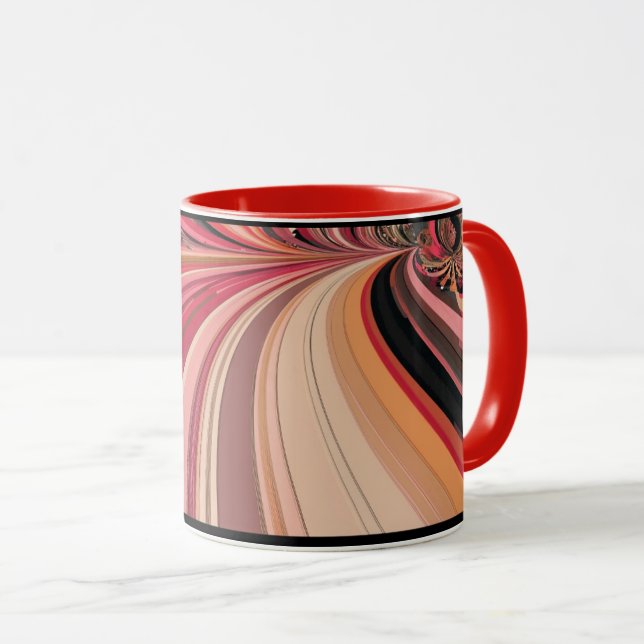 Abstract digital art evoking a sense of speed  mug (Front Right)