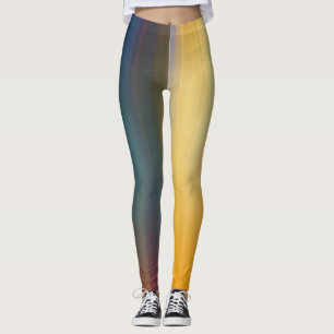 Abstract Digital Bi-colour Gradient Art Leggings