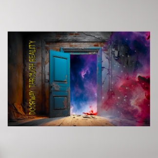 Abstract, Digital, Liminal Space Design Poster