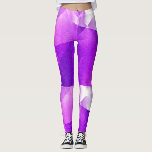 Abstract Digital Modern Art Pattern Leggings (Front)