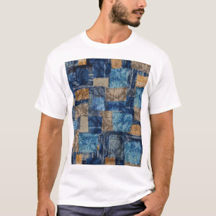 Abstract Digital Navy: Seamless Watercolor Pattern T-Shirt