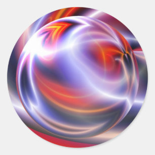 Abstract Digital Painting Classic Round Sticker