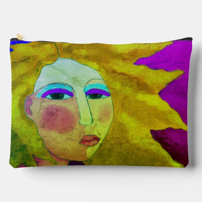 Abstract Digital Painting of a Woman Accessory Pouch (Front)