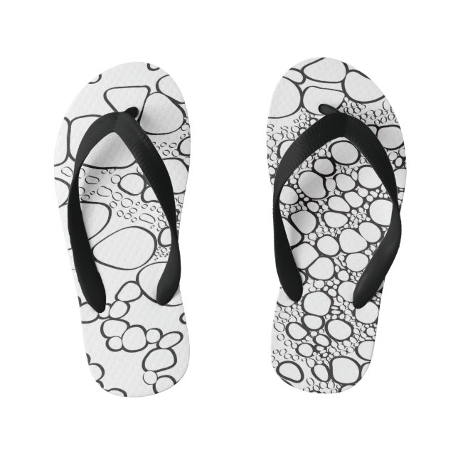Abstract digital work 10 kid's thongs (Footbed)
