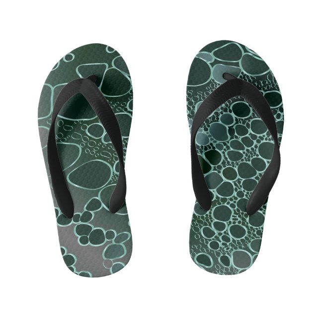 Abstract digital work 9 kid's thongs (Footbed)