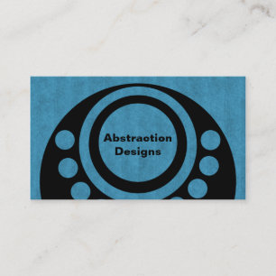 Abstract Dimensions Business Card, Bold Blue Card