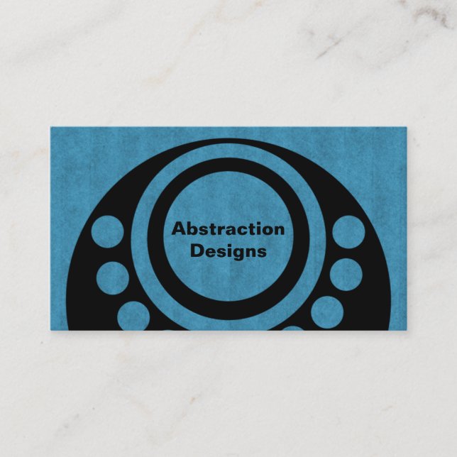 Abstract Dimensions Business Card, Bold Blue Card (Front)