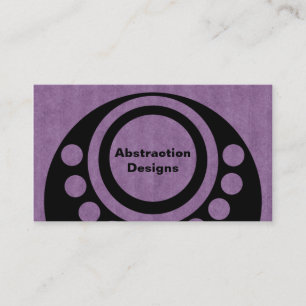 Abstract Dimensions Business Card, Purple Card