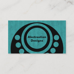 Abstract Dimensions Business Card, Teal Business Card