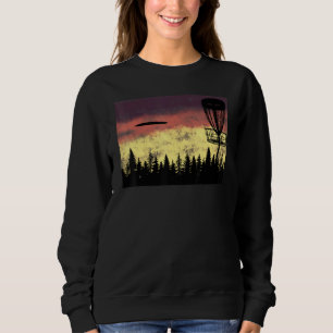 Abstract Disc Golf Night Sky With Basket Frisbee G Sweatshirt