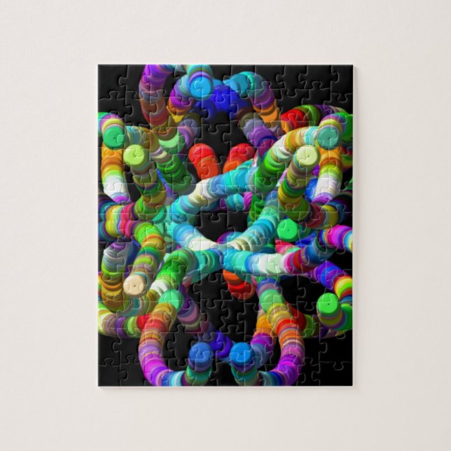 Abstract DNA Jigsaw Puzzle (Vertical)