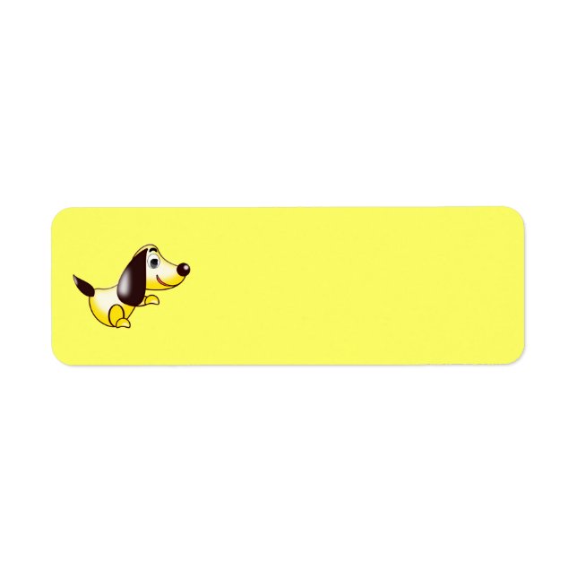 abstract dog Label Return Address Label (Front)