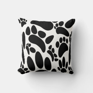 Abstract Dog Pawprint Cushion