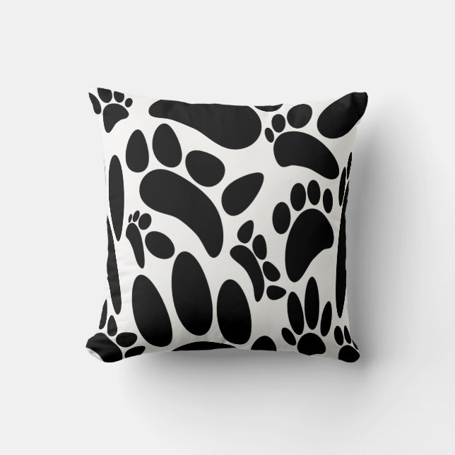 Abstract Dog Pawprint Cushion (Front)