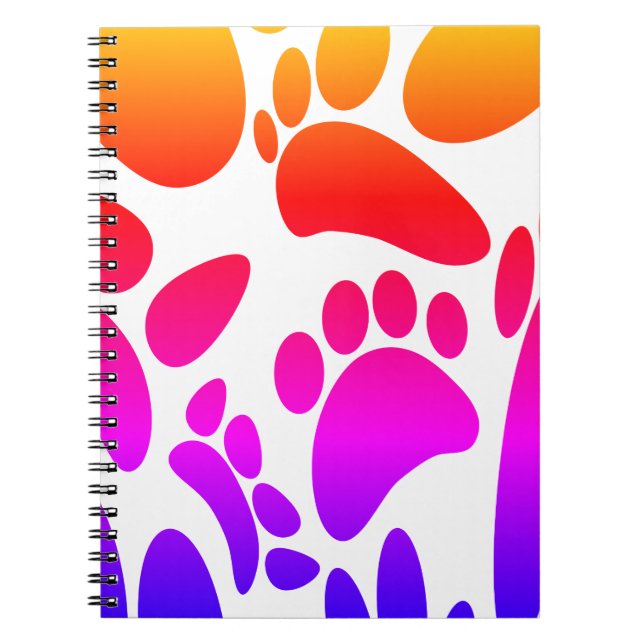 Abstract Dog Pawprint Notebook (Front)